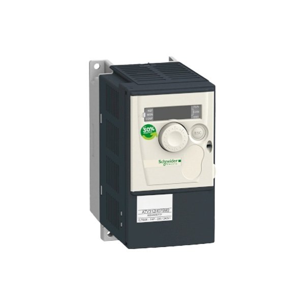 ATV312H075M2 Altivar 312 Variable Speed Drive, 0.75 kW, 1 hp, 170–264 V, Single Phase, 4.8 A, with CANopen and Modbus